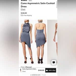 New style- Nordstrom Wedding Guest, Satin Cocktail dress. Worn once, cleaned.